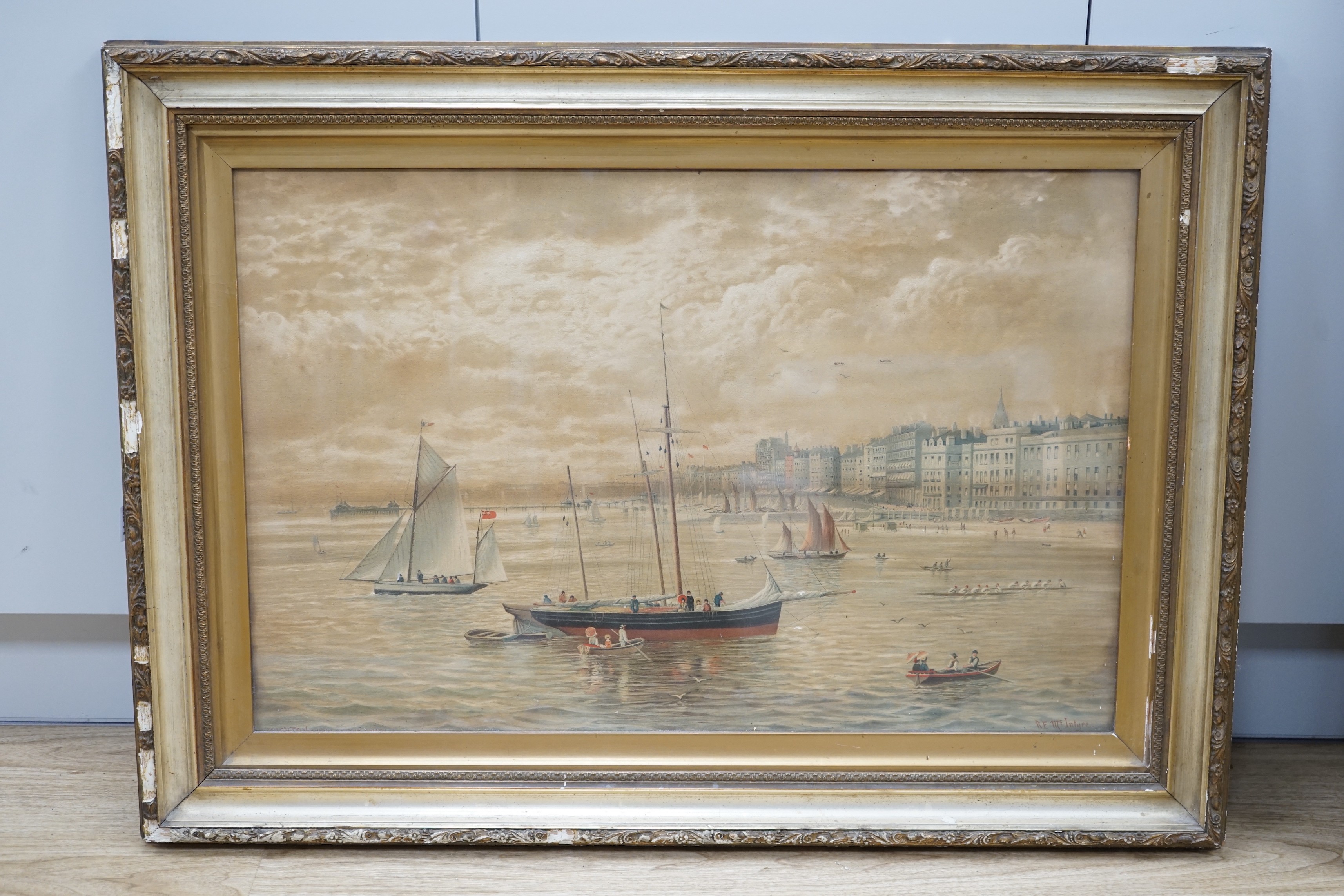 Robert Finlay McIntyre (1846-1906), chromolithograph, 'Brighton, Queen of the South', 49 x 76cm